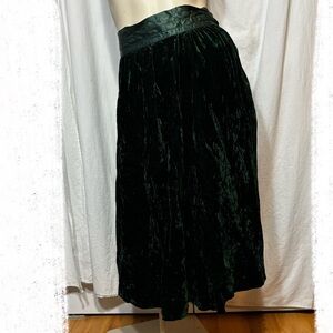 Jessica McClintock Gunne Sax vintage green velvet skirt extra small